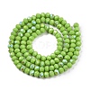 Electroplate Opaque Solid Color Glass Beads Strands EGLA-A044-P3mm-L30-3