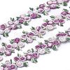 Flower Polyester Trim Ribbon OCOR-WH0057-18G-1