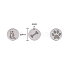 6Pcs 3 Styles 304 Stainless Steel Pet Pendants FIND-SZ0001-007P-2