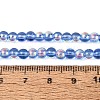 Electroplate Transparent Glass Beads Strands EGLA-Q132-4MM-A17-4