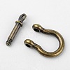 Tibetan Style Alloy D-Ring Anchor Shackle Clasps LS-X-PALLOY-D355-AB-2