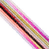  10 Strands 10 Colors Transparent Gradient Color Glass Beads Strands GLAA-TA0001-56-2