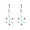 Snowflake Alloy Enamel Dangle Earrings FS-WGD9918-16-1