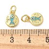 Rack Plating Brass Enamel Charms KK-K392-06G-3