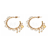 Glass Pearl Beads Stud Earrings X1-EJEW-TA00003-1