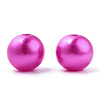 Spray Painted ABS Plastic Imitation Pearl Beads OACR-T015-05B-14-2