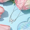 Non-Tarnish Hollow Butterfly 304 Stainless Steel Pendant Necklaces NJEW-JN04814-01-2