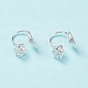 Brass Micro Pave Cubic Zirconia Clip-on Earrings Finding KK-G403-01C-P-2