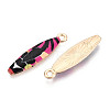 Alloy Enamel Pendants ENAM-T022-40KCG-08-2