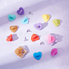 CHGCRAFT 150Pcs 10 Colors Plastic Heart Lapel Pin Backs FIND-CA0005-35-4