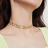 Rhombus Hollow Diamond 304 Stainless Steel Choker Necklaces FS-WGEDF7A-01-4