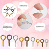 1200Pcs 9 Styles Iron Screw Eye Pin Peg Bails CABI-SP0001-01-5