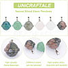 Unicraftale 6Pcs 6 Styles Natural Mixed Stone Pendants FIND-UN0001-38-5