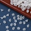 Transparent Frosted Acrylic Flower Beads X-PL554-4