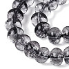 Crackle Transparent Glass Beads Strands GLAA-N074-02B-06-4