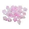 Iridescent Acrylic Bead Caps OACR-C021-08G-1