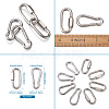 304 Stainless Steel Rock Climbing Carabiners and Screw Carabiner Lock Charms STAS-TA0004-62P-12