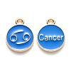 Alloy Enamel Pendants X-ENAM-S124-01B-02D-1