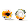 Floral Printed Porcelain Beads PORC-E021-01C-3
