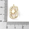 Brass Pendants with Oval Freshwater Pearl KK-G491-21G-3