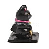 ABS Plastic Solar Powered Maneki-neko Figurines DJEW-B017-01B-04-3