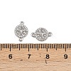 Brass Micro Pave Clear Cubic Zirconia Connector Charms KK-H524-02P-3