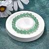 Natural Green Aventurine Round Bead Stretch Bracelets BJEW-L593-A07-2