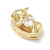 Brass Micro Pave Cubic Zirconia Pendants KK-I476-26G-05-2