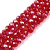 Electroplate Glass Beads Strands X-EGLA-A044-T6mm-B01-1