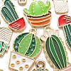 16Pcs 8 Style Alloy Enamel Pendants ENAM-FS0001-12-3