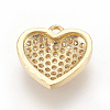 Brass Micro Pave Cubic Zirconia Charms LS-KK-O112-08G-2