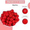 80Pcs Round Silicone Focal Beads SIL-SZ0001-24-14-2