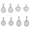 DICOSMETIC 8Pcs 4 Styles Natural Freshwater Shell Charms KK-DC0003-26-1