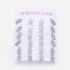 304 Stainless Steel Stud Earrings EJEW-L227-073P-1