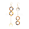 Cellulose Acetate(Resin) Dangle Earrings X-EJEW-JE03241-1