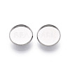 304 Stainless Steel Brooch Cabochon Settings STAS-E547-08C-P-2
