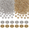 400Pcs 2 Colors Gear Tibetan Silver Spacer Beads TIBEB-PH0005-33-1