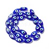 Handmade Evil Eye Lampwork Beads Strands LAMP-G154-06B-2