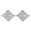 Brass Micro Pave Colorful Cubic Zirconia Hollow Connector Charms KK-K351-58A-P-1
