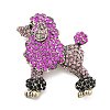 Poodle Alloy Rhinestone Brooches JEWB-Q006-01B-2
