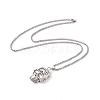 Alloy Skull with Star Pendant Necklace with 201 Stainless Steel Box Chains NJEW-E016-11AS-2