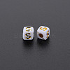 Opaque White Acrylic Beads MACR-Q242-010S-2