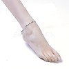 304 Stainless Steel Cross Link Anklets AJEW-AN00255-4