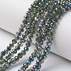 Electroplate Transparent Glass Beads Strands EGLA-A034-T4mm-Q17-1