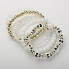 Trendy Acrylic & Glass Beaded Stretch Bracelets for Girls BJEW-PJB817-4-2