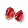 Transparent Glass Charms GLAA-H016-11K-2