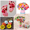 300Pcs 2 Colors Resin Buttons DIY-SP0003-98B-5