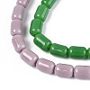 Opaque Solid Color Glass Beads Strands GLAA-N058-4x6mm-B01-4