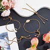 8Pcs Adjustable 304 Stainless Steel Slider Bracelets Making STAS-SC0006-03G-4
