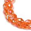 Transparent Electroplate Glass Beads Strands EGLA-N013-T10mm-B09-3